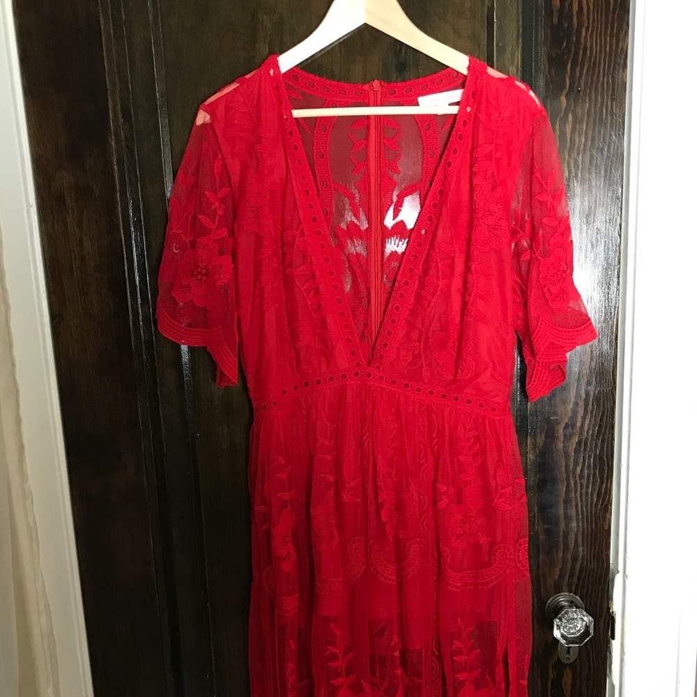 Honey Punch Lace Maxi Dress